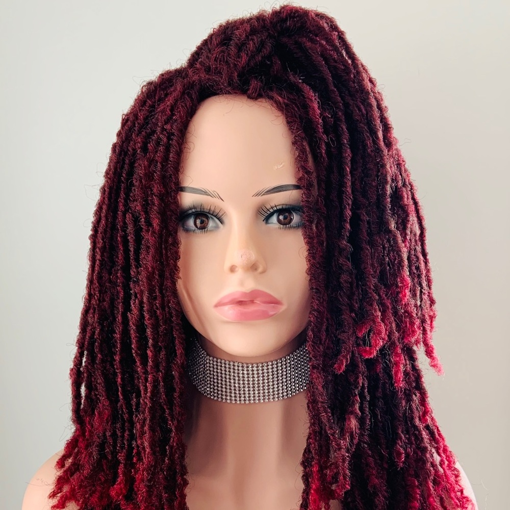 Burgundy Bob Marley Style “Put On & Go” Dreadlock Wig for Festivals/Cosplay… 🎶
